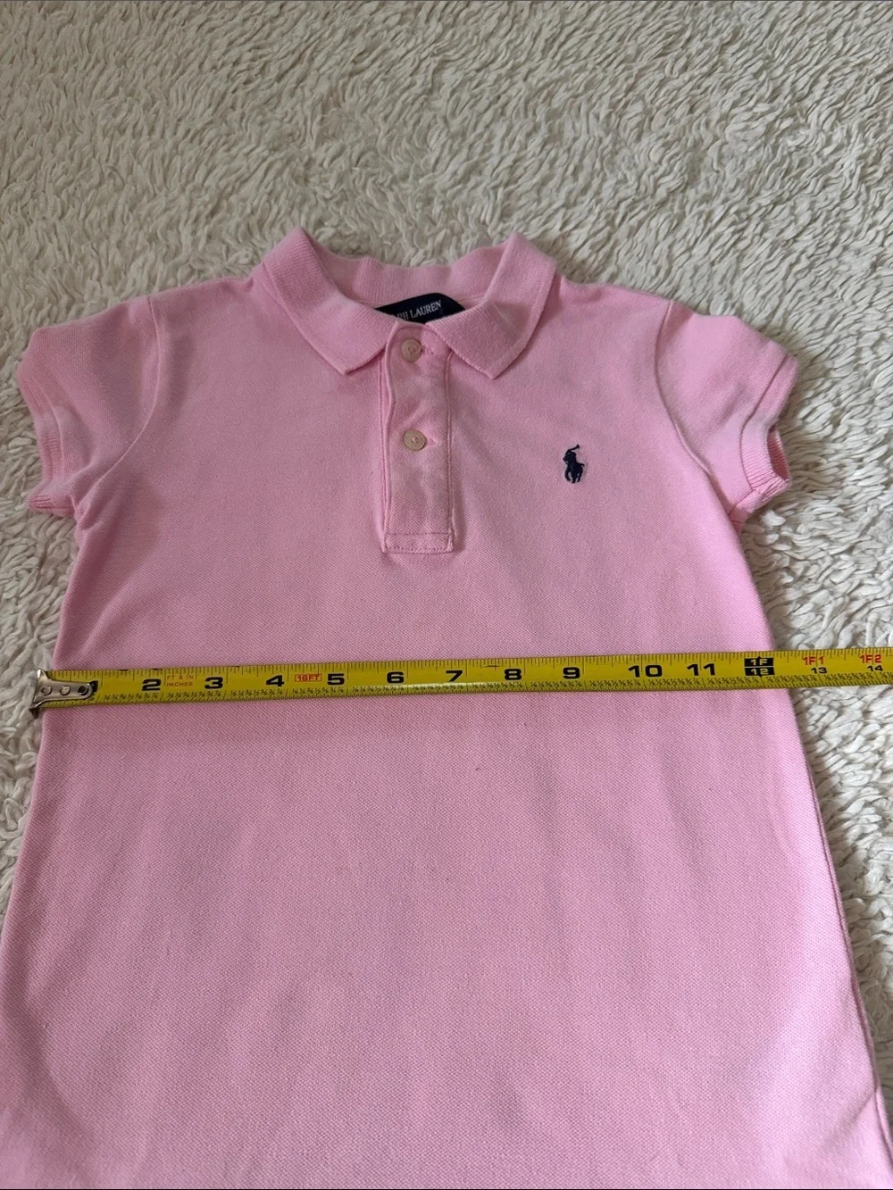 Ralph Lauren Light Pink Polo Dress with Navy Logo size 5